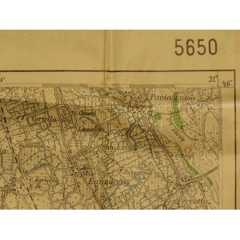 Австро-венгерская карта местечка Страссольдо в Италии. Espenlaub militaria